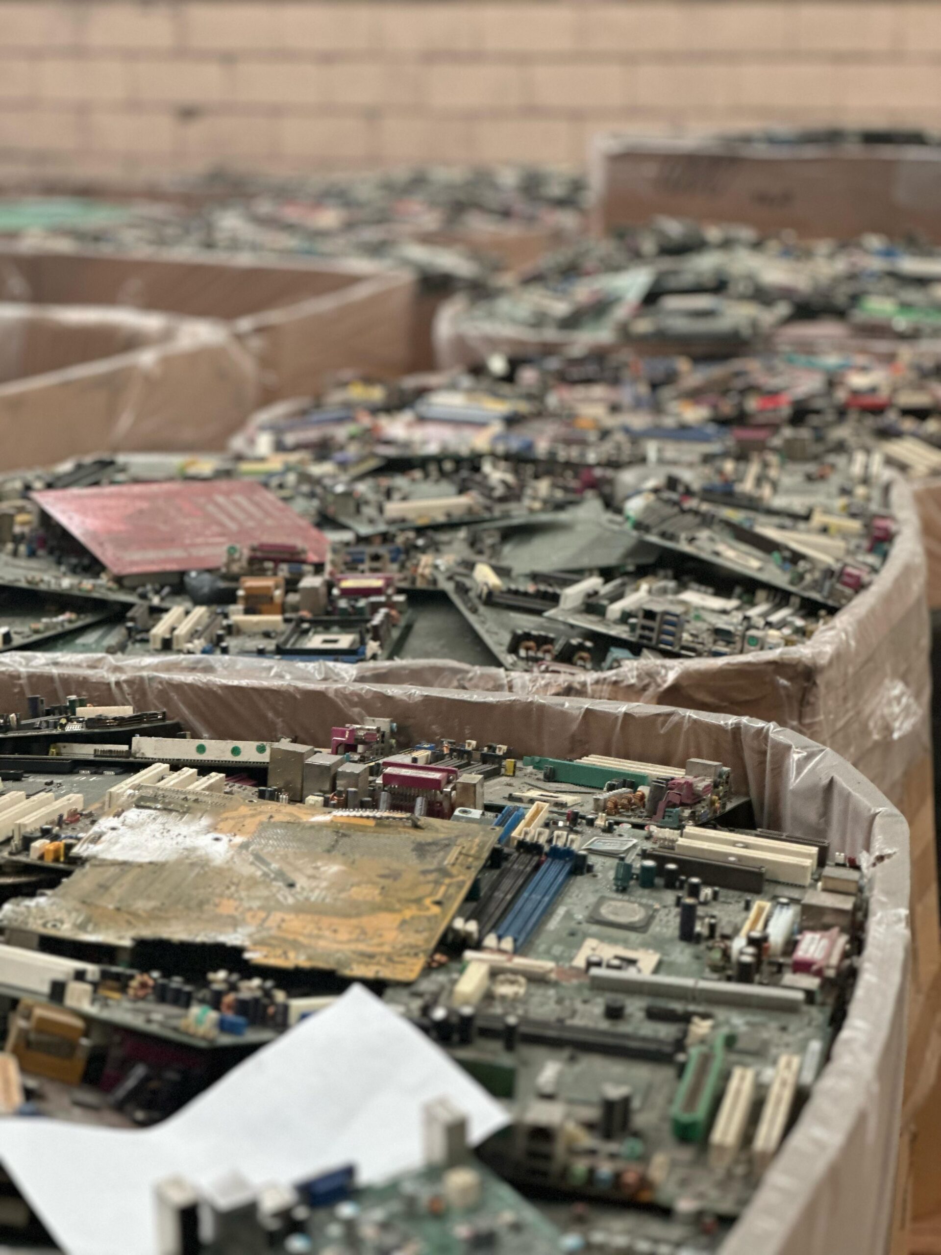 Boxes of old CPUs