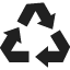 Recycling circle vector icon