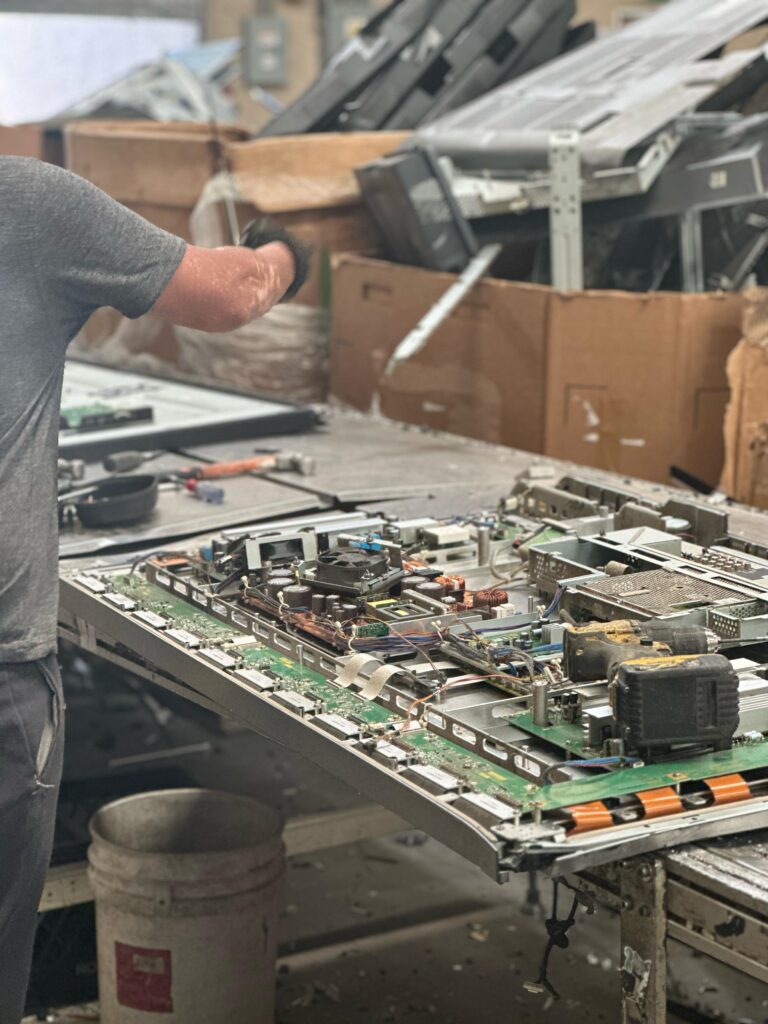 Electronics on a conveyor